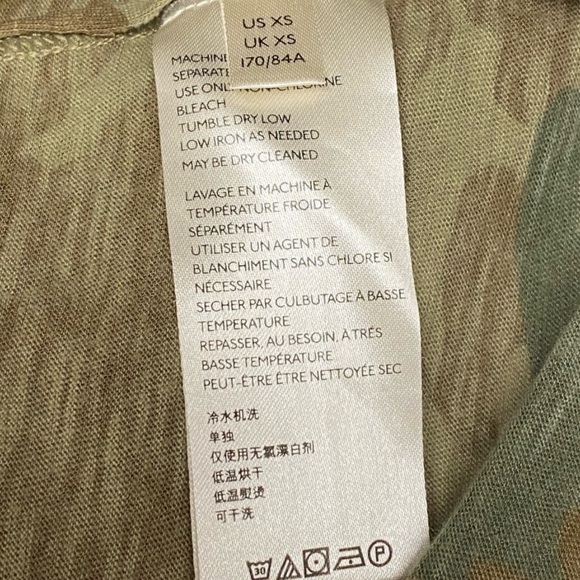 Free People We the Free Clarity Army Camo Bandana Blue T-Shirt XS - Picture 7 of 12